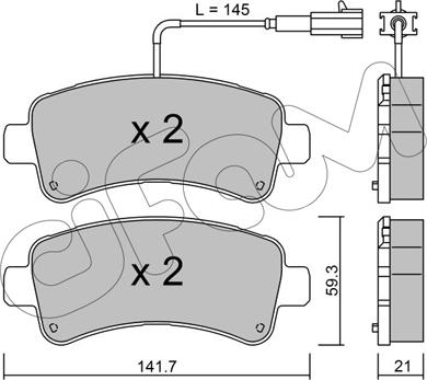 Cifam 822-1033-0 - Kit de plaquettes de frein, frein à disque cwaw.fr