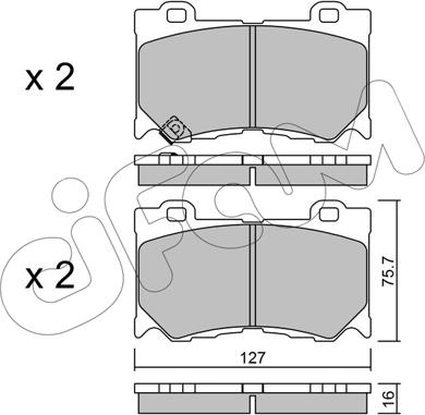 Cifam 822-1029-0 - Kit de plaquettes de frein, frein à disque cwaw.fr