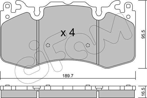 Cifam 822-1024-0 - Kit de plaquettes de frein, frein à disque cwaw.fr