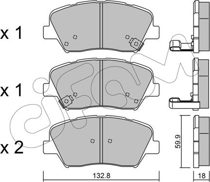 Cifam 822-1026-0 - Kit de plaquettes de frein, frein à disque cwaw.fr