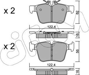 Cifam 822-1020-0 - Kit de plaquettes de frein, frein à disque cwaw.fr