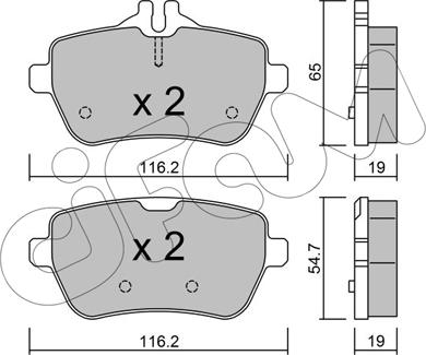 Cifam 822-1022-0 - Kit de plaquettes de frein, frein à disque cwaw.fr