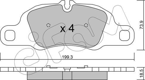 Cifam 822-1027-0 - Kit de plaquettes de frein, frein à disque cwaw.fr