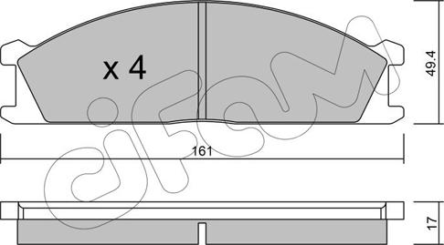 Cifam 822-107-0 - Kit de plaquettes de frein, frein à disque cwaw.fr