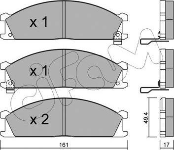 Cifam 822-107-1 - Kit de plaquettes de frein, frein à disque cwaw.fr