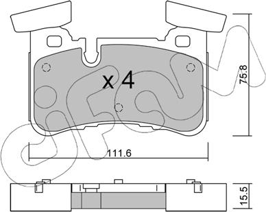 Cifam 822-1199-0 - Kit de plaquettes de frein, frein à disque cwaw.fr