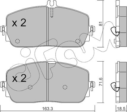 Cifam 822-1194-0 - Kit de plaquettes de frein, frein à disque cwaw.fr