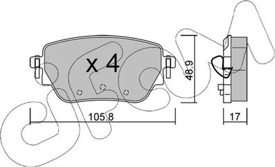 Cifam 822-1195-0 - Kit de plaquettes de frein, frein à disque cwaw.fr