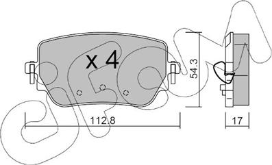 Cifam 822-1196-0 - Kit de plaquettes de frein, frein à disque cwaw.fr