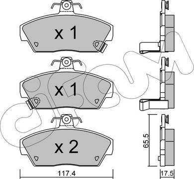 Cifam 822-119-0 - Kit de plaquettes de frein, frein à disque cwaw.fr