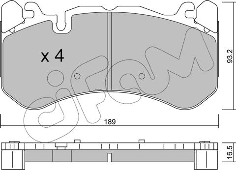 Cifam 822-1198-1 - Kit de plaquettes de frein, frein à disque cwaw.fr