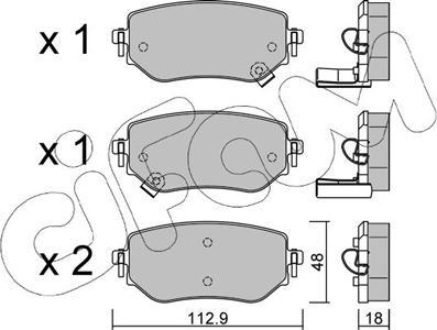 Cifam 822-1192-0 - Kit de plaquettes de frein, frein à disque cwaw.fr