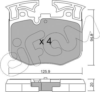 Cifam 822-1146-0 - Kit de plaquettes de frein, frein à disque cwaw.fr