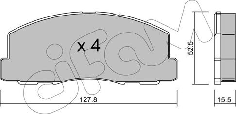 Cifam 822-114-0 - Kit de plaquettes de frein, frein à disque cwaw.fr