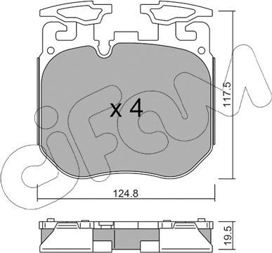 Cifam 822-1147-0 - Kit de plaquettes de frein, frein à disque cwaw.fr