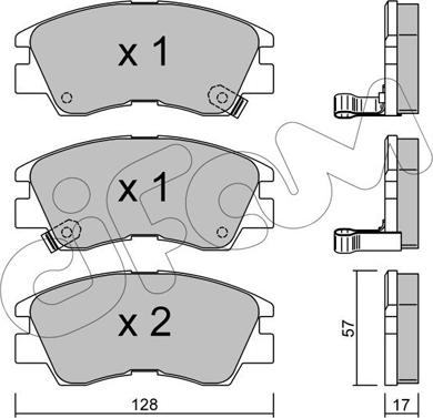 Cifam 822-115-0 - Kit de plaquettes de frein, frein à disque cwaw.fr