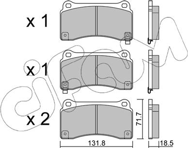 Cifam 822-1157-0 - Kit de plaquettes de frein, frein à disque cwaw.fr