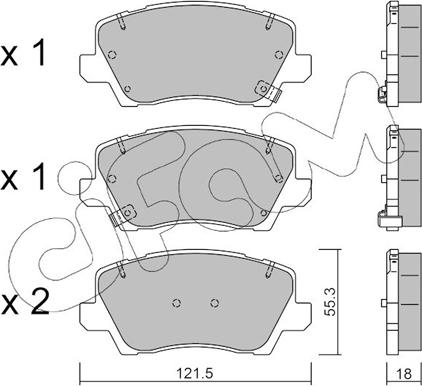 Cifam 822-1165-0 - Kit de plaquettes de frein, frein à disque cwaw.fr