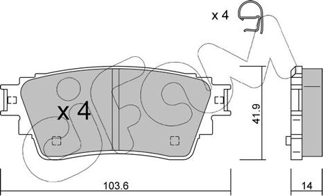 Cifam 822-1160-0 - Kit de plaquettes de frein, frein à disque cwaw.fr