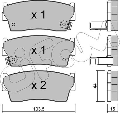 Cifam 822-116-0 - Kit de plaquettes de frein, frein à disque cwaw.fr