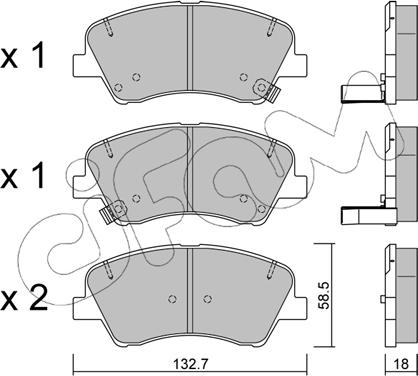 Cifam 822-1167-0 - Kit de plaquettes de frein, frein à disque cwaw.fr