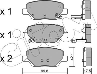 Cifam 822-1104-0 - Kit de plaquettes de frein, frein à disque cwaw.fr