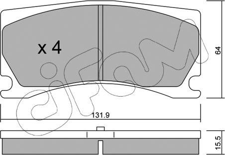 Cifam 822-1106-0 - Kit de plaquettes de frein, frein à disque cwaw.fr