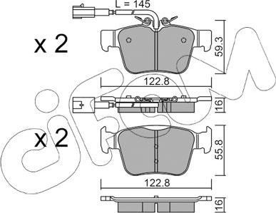 Cifam 822-1101-0 - Kit de plaquettes de frein, frein à disque cwaw.fr