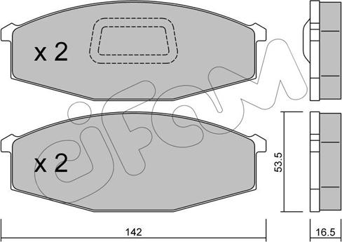 Cifam 822-110-1 - Kit de plaquettes de frein, frein à disque cwaw.fr