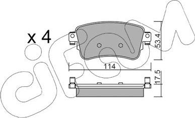 Cifam 822-1108-0 - Kit de plaquettes de frein, frein à disque cwaw.fr