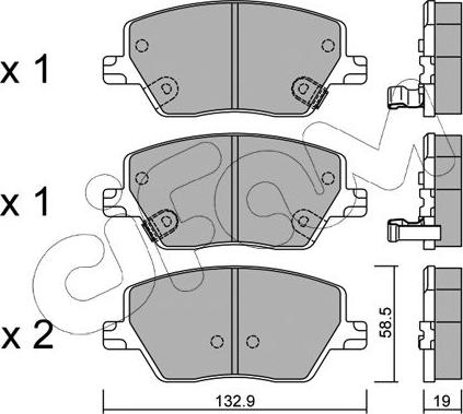 Cifam 822-1103-0 - Kit de plaquettes de frein, frein à disque cwaw.fr