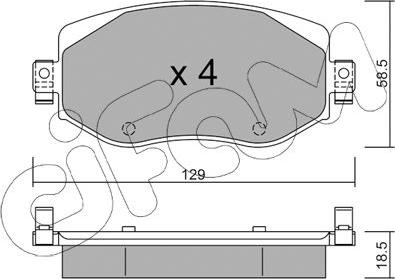 Cifam 822-1110-0 - Kit de plaquettes de frein, frein à disque cwaw.fr