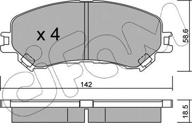 Cifam 822-1111-0 - Kit de plaquettes de frein, frein à disque cwaw.fr