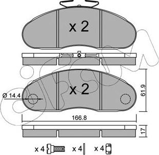 Cifam 822-111-1 - Kit de plaquettes de frein, frein à disque cwaw.fr