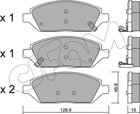 Cifam 822-1113-0 - Kit de plaquettes de frein, frein à disque cwaw.fr