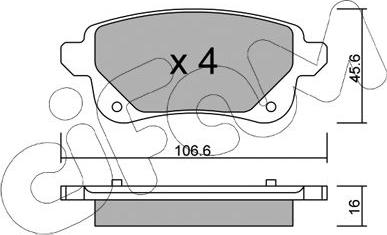 Cifam 822-1112-0 - Kit de plaquettes de frein, frein à disque cwaw.fr