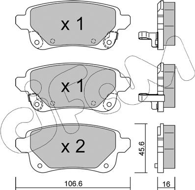 Cifam 822-1112-1 - Kit de plaquettes de frein, frein à disque cwaw.fr