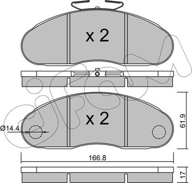 HANSAMOBIL 131512 - Kit de plaquettes de frein, frein à disque cwaw.fr