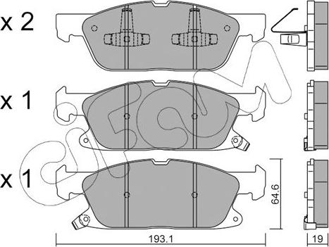 Cifam 822-1117-0 - Kit de plaquettes de frein, frein à disque cwaw.fr