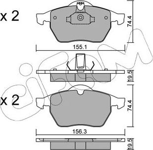 Cifam 822-118-0 - Kit de plaquettes de frein, frein à disque cwaw.fr