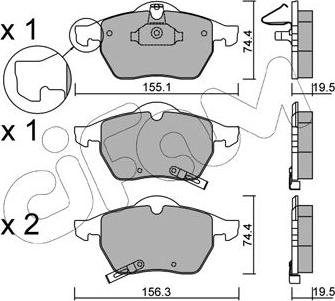 Cifam 822-118-1 - Kit de plaquettes de frein, frein à disque cwaw.fr