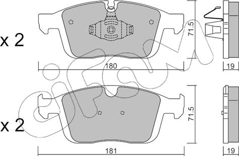 Cifam 822-1188-0 - Kit de plaquettes de frein, frein à disque cwaw.fr