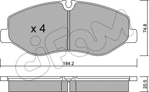 Cifam 822-1139-0 - Kit de plaquettes de frein, frein à disque cwaw.fr