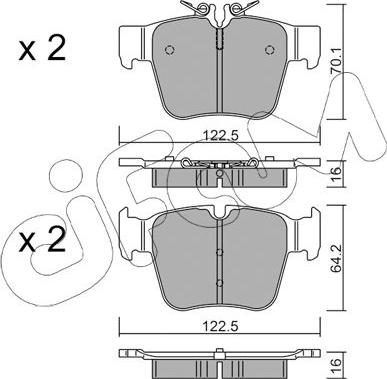 Cifam 822-1135-0 - Kit de plaquettes de frein, frein à disque cwaw.fr