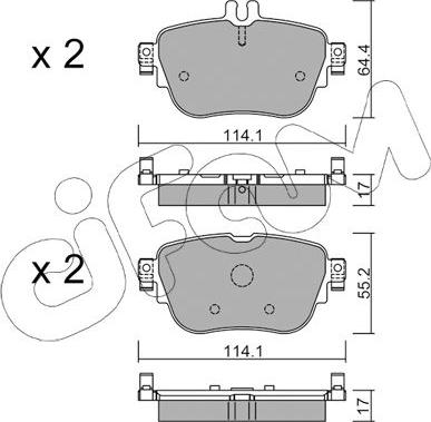 Cifam 822-1136-0 - Kit de plaquettes de frein, frein à disque cwaw.fr