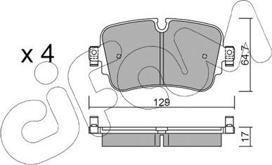 Cifam 822-1130-0 - Kit de plaquettes de frein, frein à disque cwaw.fr