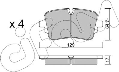 Cifam 822-1130-1 - Kit de plaquettes de frein, frein à disque cwaw.fr