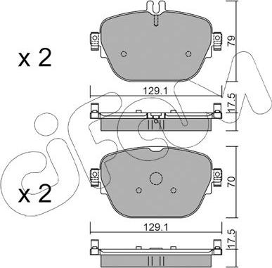 Cifam 822-1138-0 - Kit de plaquettes de frein, frein à disque cwaw.fr