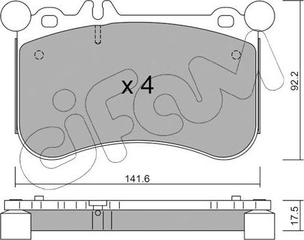 Cifam 822-1133-0 - Kit de plaquettes de frein, frein à disque cwaw.fr