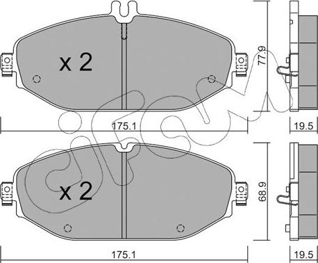 Cifam 822-1132-0 - Kit de plaquettes de frein, frein à disque cwaw.fr